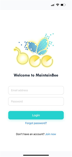 Screenshot of the MaintainBee app
